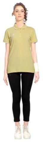 Women Yellow Polo T-Shirt