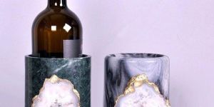 Marble Agate Bottle Holder