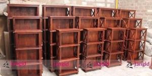 Wooden Bookshelf Set