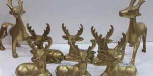Brass Deer Statue