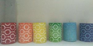 Paraffin Wax Circular Designer Pillar Candles