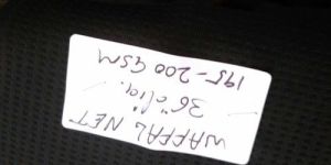 Black Plain Waffle Knit Fabric