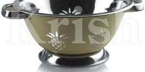 Colored Deep Colander - Pineapple Cutting