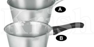Encapsulated Conical Milk Pan with 2 Spouts