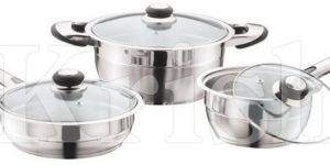Professional Cookware set with Glass Lid-6 Pcs