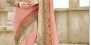 Georgette Pink Printed Sarees