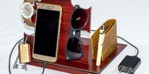 Brown Wooden Utility Stand