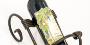 Black Wrought Iron Bottle Holder