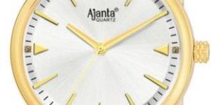 Silver Dial Golden Wrist Watch