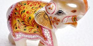 Marble Elephant Statue