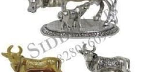 Silver And Golden Color White Metal Animal Statues