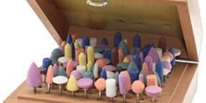 Abrasive Mounted Point Set with Wooden Box