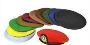 Black Woolen Police Beret Cap