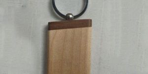 Brown Wooden Keychain
