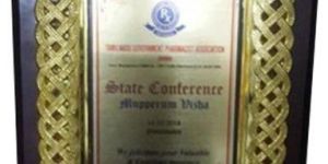 Gold Plated Wooden Memento