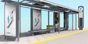 SS Rectangular Bus Stop Shelters