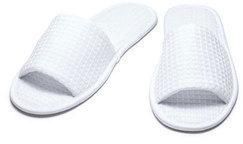Plain White Waffle Slippers