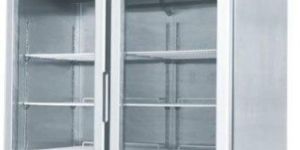 Stainless Steel Glass Door Vertical Refrigerator