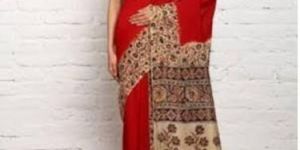 Crepe Kalamkari Saree