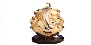 Ganesha Glossy Gold Statue