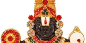 Gold Plated Tirupati Studded Idol