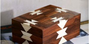 Bone Inlay Wooden Box