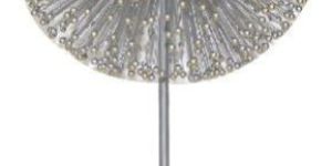 Starbrust Gold Dots Silver Ball Marble Base Sculpture