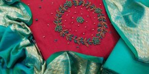 Cotton Unstitched Patiyala Suit