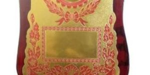 Gold Plated Wooden Memento