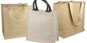 Customized Pattern Plain Handled Jute Bag