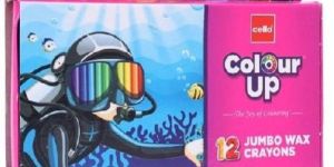 WAX CRAYONS COLOUR UP 12 SHADES CELLO