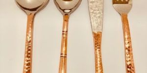 Copper Steel Designser Spoon Set