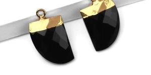 Gold Plated Onyx Pendant