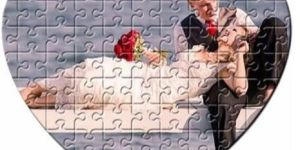 Cardboard Heart Shape Digital Puzzle