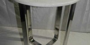 Stainless Steel Marble Top Table