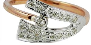 Real Diamond Studded Ladies Ring