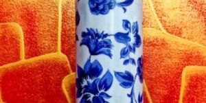 Flower Printed Copper Bottle