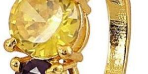 Brass Three Stone Ring