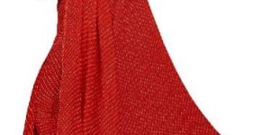 Womens Georgette Rajasthani Bandhani Fancy Border Saree