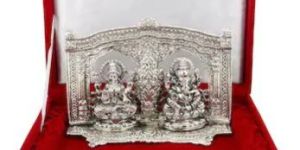 Silver Plated Laxmi Ganesh Idol