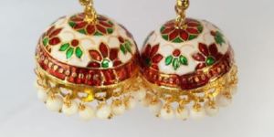 Girls Meenakari Jhumki Earrings