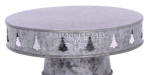 11.5 Inch Galvanized Metal Cake Stand