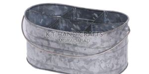 12x7.5x10 Inch Galvanized Metal Garden Basket