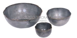 3.5 Inch Galvanized Metal Serving Bowl