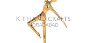 Brass Lady Statue Candle Holder