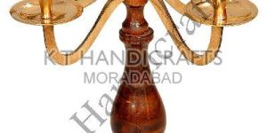 Pure Brass Five Cups Candle with Wooden Lid