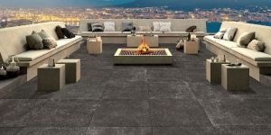 Belzium Stone Dark Outdoor Tiles