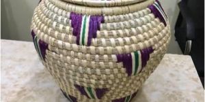Handwoven Moonj Pot