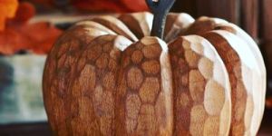 Wooden Decorative Pumpkin