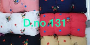 Rayon Embroidered Kurta Fabric